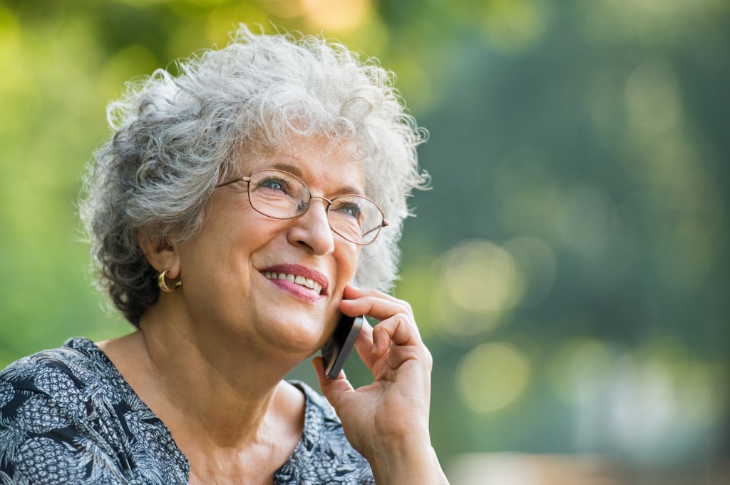 Client discussing her wellness plan by phone